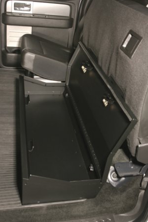Ford F-150 Underseat Lockbox - Rear - Tuffy Products - 2/3 Length W/ Keyed Lock - `09-`14